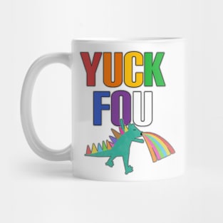 Yuck fou rainbow dinosaur Mug